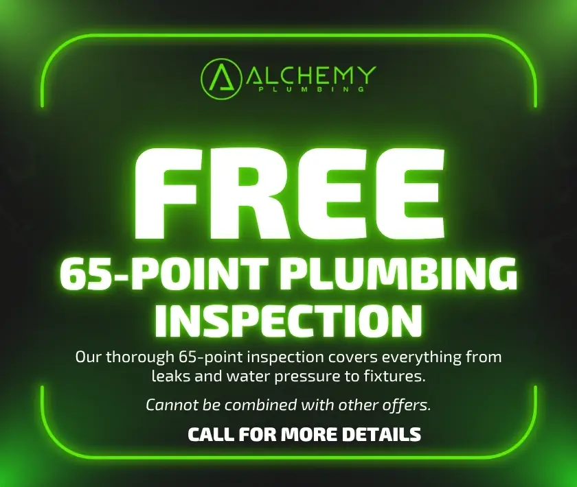 Free 65-point plumbing inspection from Alchemy Plumbing